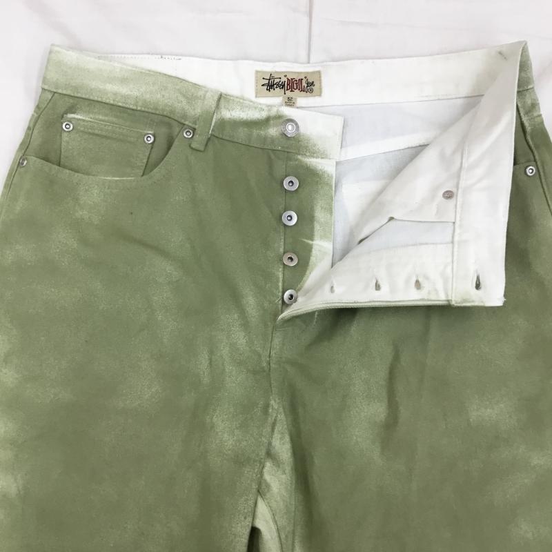 ステューシー STUSSY パンツ デニム、ジーンズ BIG OL JEAN SPRAY DYE 32インチ 無地 緑 / グリーン / メンズ USED 古着 中古 10135809