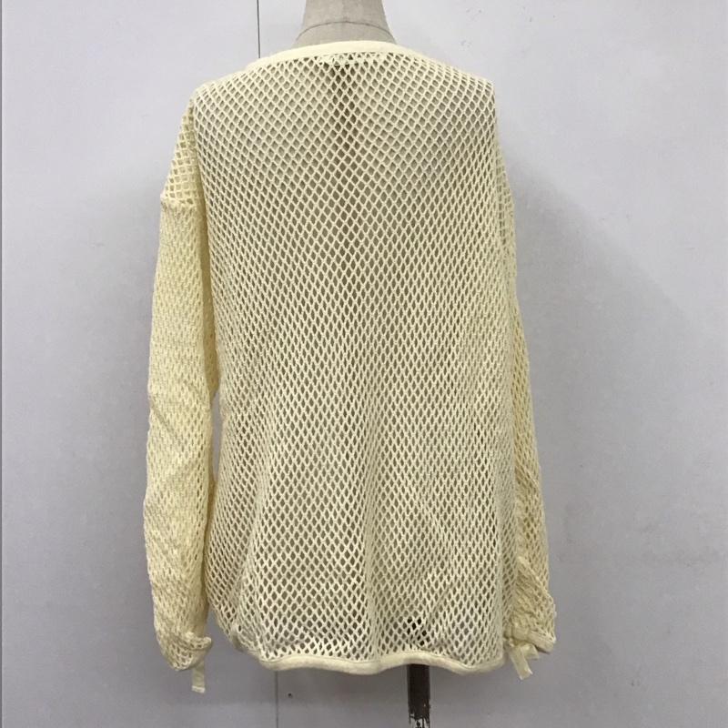 マウジー MOUSSY カットソー 長袖 010GST80-0970 メッシュ スキッパー コットン FREE 無地 アイボリー / アイボリー /  レディース USED 古着 中古 10109023
