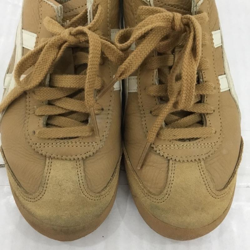 オニツカタイガー ONITSUKA TIGER スニーカー スニーカー 1183A201 MEXICO 66 レザー 23.5cm 23.5cm ロゴ、文字 ベージュ / ベージュ / レディース USED 古着 中古 10124214