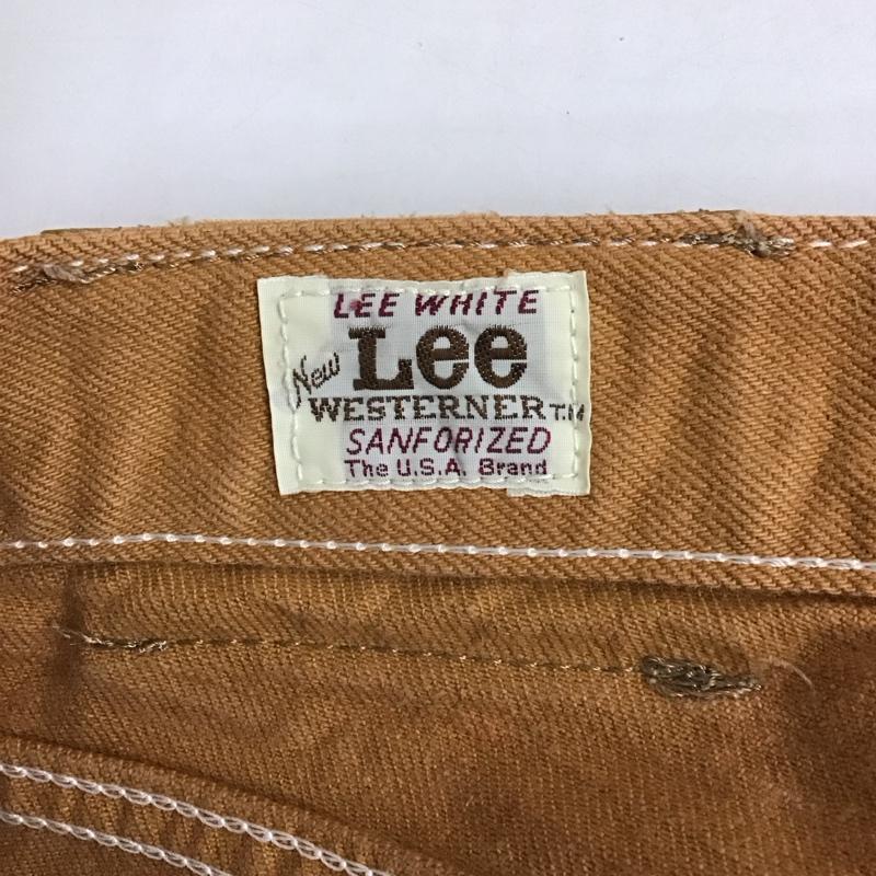 リー Lee パンツ デニム、ジーンズ デニムパンツ スリムパンツ ジーンズ 90s ロゴ、文字 橙 / オレンジ /  メンズ USED 古着 中古 10124722