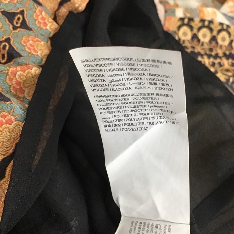 デシグアル Desigual ワンピース ひざ丈スカート 18WWVW30 オリエンタルプリントチュニックドレス 7分袖 36 総柄 マルチカラー / マルチカラー / レディース USED 古着 中古 10131094