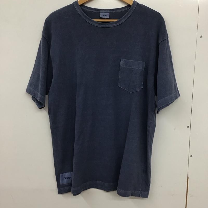 ダブルタップス WTAPS Tシャツ 半袖 半袖カットソー 無地Tシャツ クルーネックカットソー 2 無地 インディゴ / インディゴ / メンズ USED 古着 中古 10135724