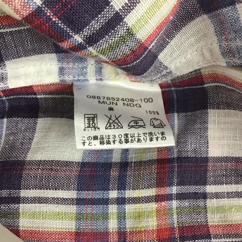 トミーヒルフィガー TOMMY HILFIGER シャツ、ブラウス 長袖 0887852408 ボタンダウン リネン タグ付き チェック M ワンポイント マルチカラー / マルチカラー / メンズ USED 古着 中古 10112671