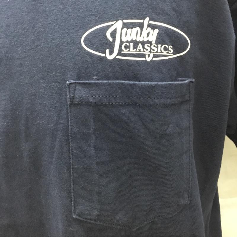 古着 USED Tシャツ 半袖 半袖カットソー プリントTシャツ クルーネックカットソー 古着 L ロゴ、文字 紺 / ネイビー /  メンズ USED 古着 中古 10108537
