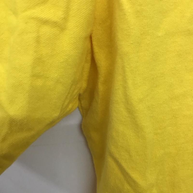 ゲス Guess Tシャツ 半袖 半袖カットソー プリントTシャツ クルーネックカットソー M ロゴ、文字 黄 / イエロー / メンズ USED 古着 中古 10136671