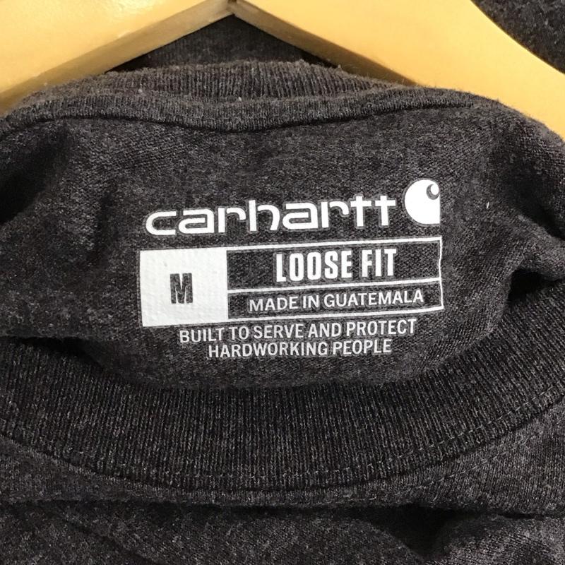 カーハート Carhartt Tシャツ 半袖 半袖カットソー プリントTシャツ クルーネックカットソー M ロゴ、文字 灰 / グレー / メンズ USED 古着 中古 10139703