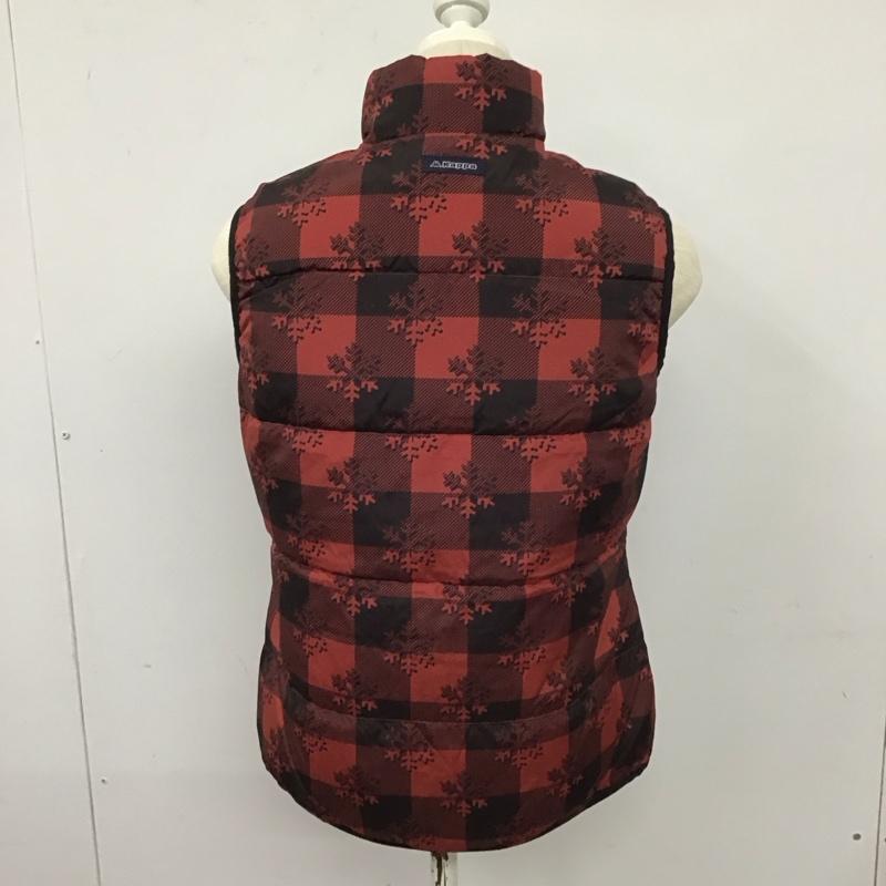 カッパ Kappa ベスト ベスト M プリント 赤 / レッド / レディース USED 古着 中古 10128363