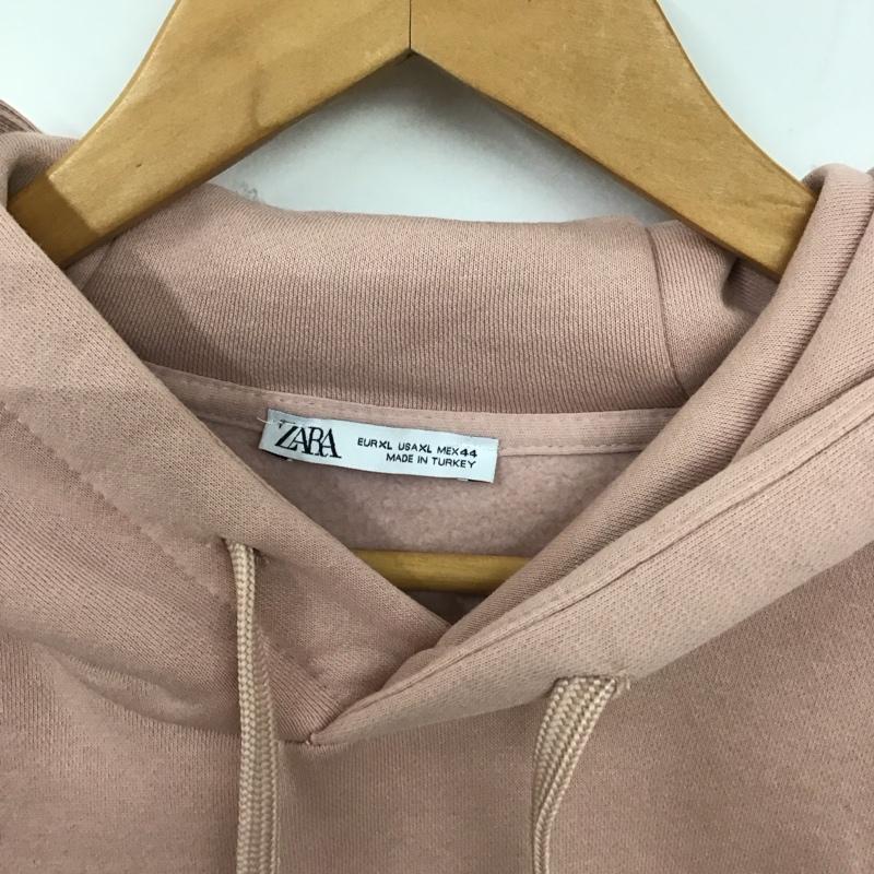 ザラ ZARA トレーナー 長袖 長袖トレーナー スウェット クルーネック プルオーバー XL 無地 桃 / ピンク / メンズ USED 古着 中古 10130077