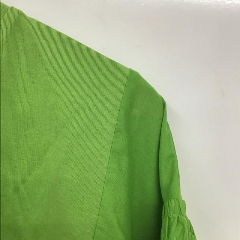 レプシィム LEPSIM カットソー 半袖 LP062439AD 異素材フリルチュニック フリル袖Tシャツ FREE 無地 緑 / グリーン / レディース USED 古着 中古 10131755