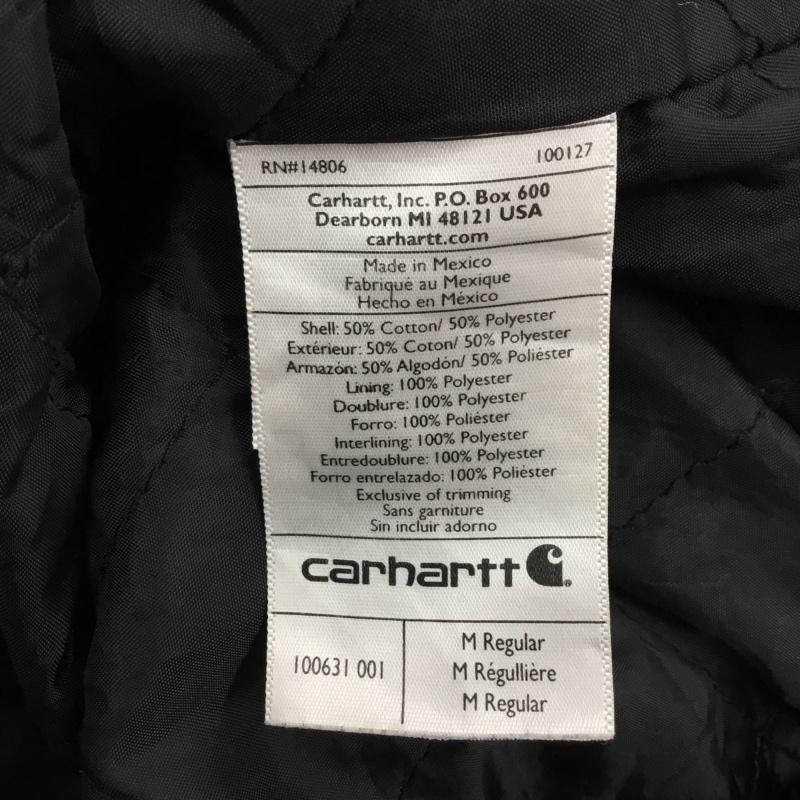 カーハート Carhartt パーカー 長袖 長袖パーカー ジップアップパーカー プリントスウェット トレーナー M 無地 黒 / ブラック /  メンズ USED 古着 中古 10120312