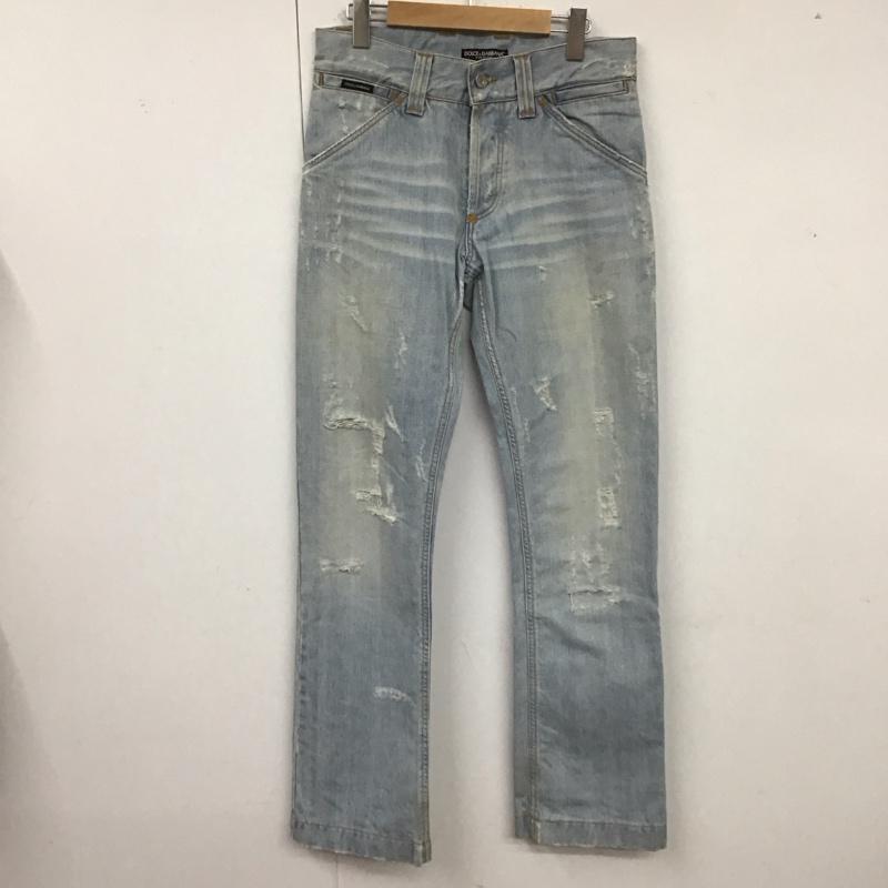 ドルチェアンドガッバーナ DOLCE&GABBANA パンツ デニム、ジーンズ ミッキー ディズニー 44 無地 水色 / ライトブルー /  メンズ USED 古着 中古 10121897