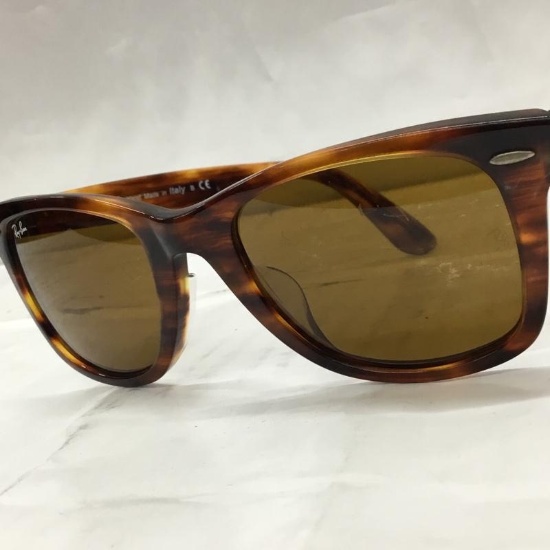 レイバン Ray-Ban めがね・サングラス サングラス RB2140-F 954 WAYFARER ケース付き ロゴ、文字 茶 / ブラウン / メンズ USED 古着 中古 10106494