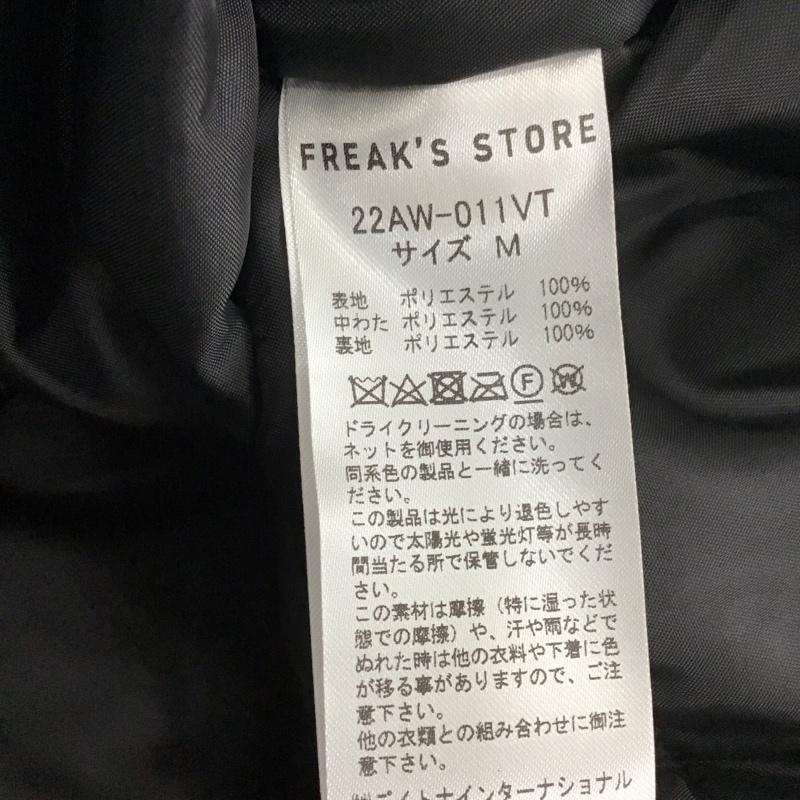フリークスストア FREAK S STORE ベスト ベスト ジップアップベスト ダウンベスト ノースリーブカットソー M ロゴ、文字 黒 / ブラック / メンズ USED 古着 中古 10113765