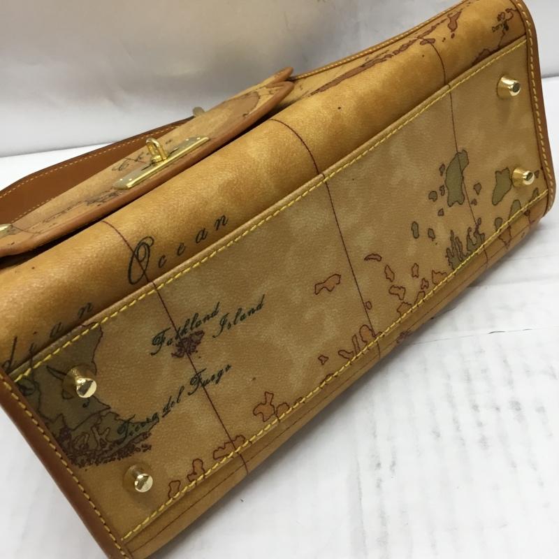 プリマクラッセ PRIMA CLASSE ハンドバッグ ハンドバッグ 地図柄 ショルダーバッグ 2WAY 総柄 茶 / ブラウン / レディース USED 古着 中古 10107595
