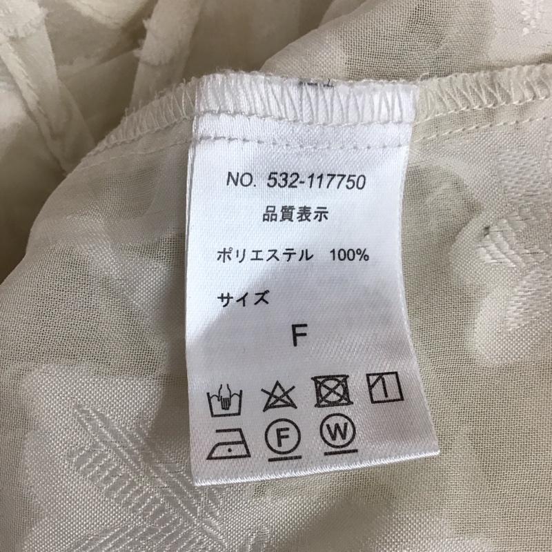 フレームス レイカズン frames RAY CASSIN シャツ、ブラウス 長袖 バンドカラー シアー FREE 花柄 アイボリー / アイボリー / レディース USED 古着 中古 10117227