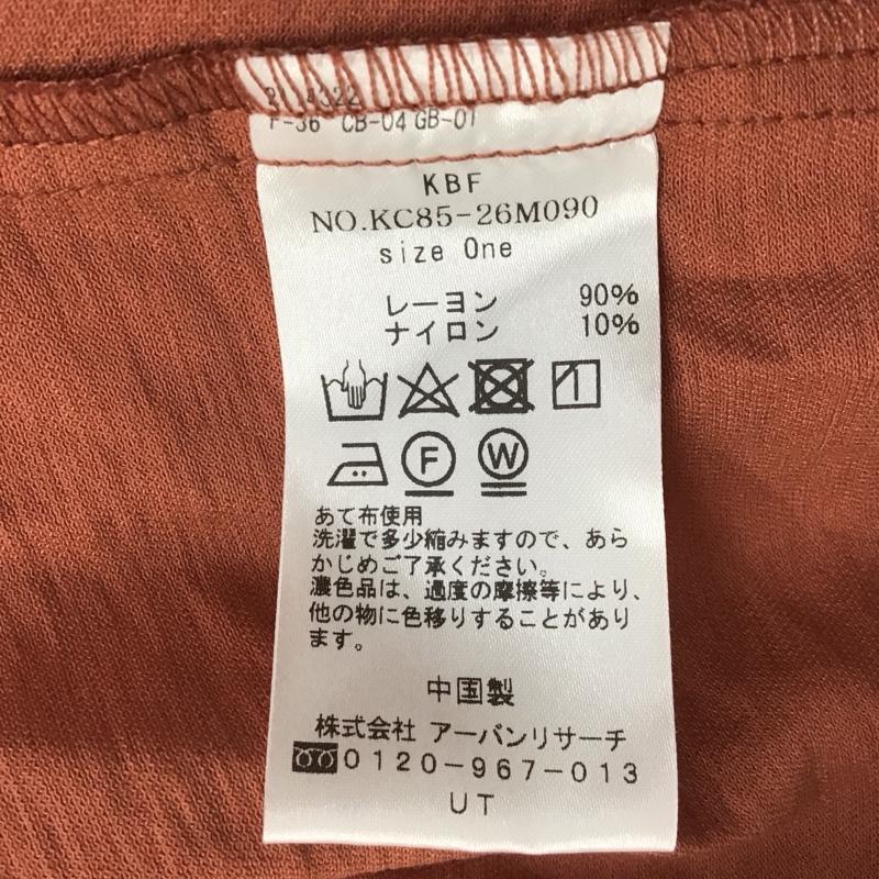 ケービーエフ KBF ワンピース ロングスカート 半袖ロングワンピース フレアスカート 切り替えワンピース 無地 橙 / オレンジ / レディース USED 古着 中古 10117998