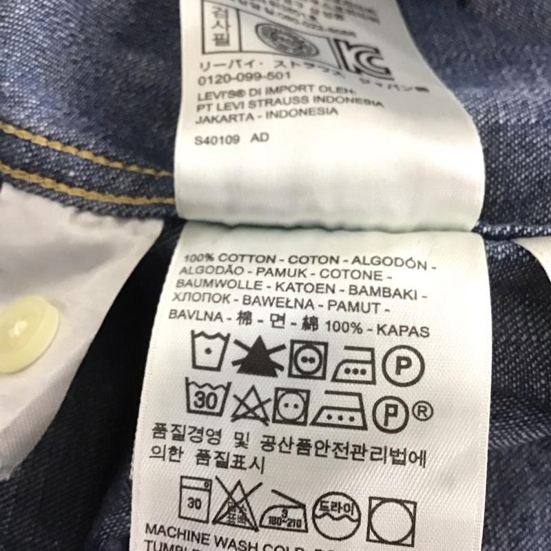 リーバイス Levi s シャツ、ブラウス 長袖 長袖シャツ 無地シャツ カラーシャツ デニムシャツ S 無地 インディゴ / インディゴ / メンズ USED 古着 中古 10135500