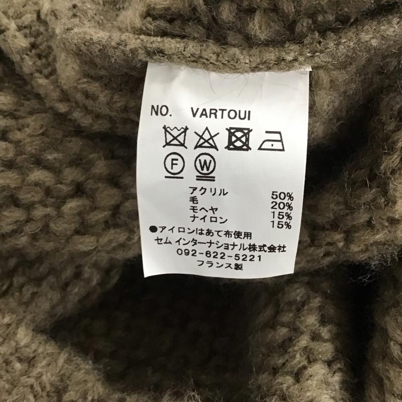 古着 USED ベスト ベスト VARTOUI Vネック プルオーバー ニット TRICOTS JEAN MARC 無地 茶 / ブラウン / レディース USED 古着 中古 10142143