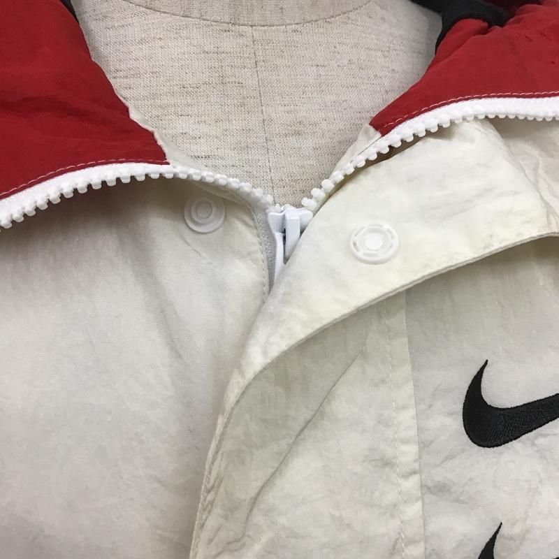 ナイキ NIKE ジャケット、上着 ジャンパー、ブルゾン cj4889-657 ナイロンジャケット ジップアップジャケット スポーツウェア S ロゴ、文字 白 / ホワイト / X 黒 / ブラック / X 赤 / レッド / メンズ USED 古着 中古 10105751