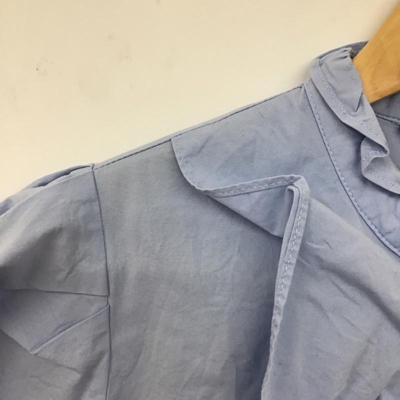 ザラ ZARA シャツ、ブラウス 半袖 M 無地 水色 / ライトブルー / レディース USED 古着 中古 10130242