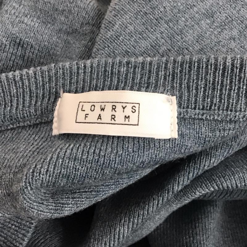 ローリーズファーム LOWRYS FARM ニット、セーター 長袖 LF621282AD 肩フリル FREE 無地 青 / ブルー /  レディース USED 古着 中古 10110969