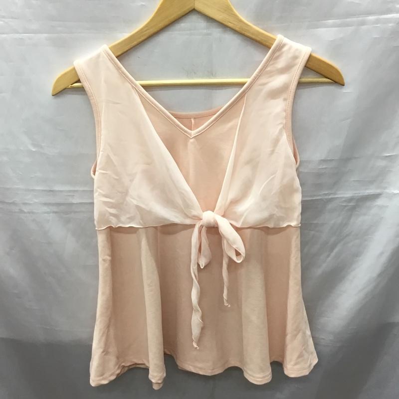 セシルマクビー CECIL McBEE トップス トップス ノースリーブ 前後着 M 無地 桃 / ピンク / レディース USED 古着 中古 10118195