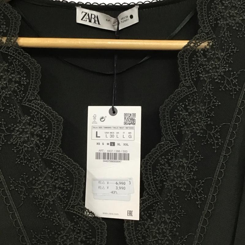 ザラ ZARA ワンピース ロングスカート 半袖ロングワンピース フレアスカート 前ボタン 前開き L 無地 緑 / グリーン / レディース USED 古着 中古 10138308