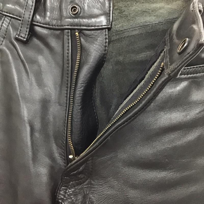 エアロレザー Aero Leather パンツ ワークパンツ、ペインターパンツ レザーパンツ スリムパンツ 29インチ 無地 黒 / ブラック /  メンズ USED 古着 中古 10126185
