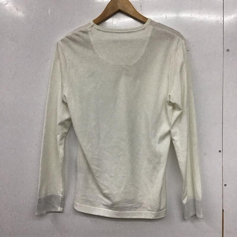 ブラックレーベルクレストブリッジ BLACK LABEL CRESTBRIDGE Tシャツ 長袖 51P11-210-02 ロンT Vネック 2 ワンポイント 白 / ホワイト / メンズ USED 古着 中古 10139608