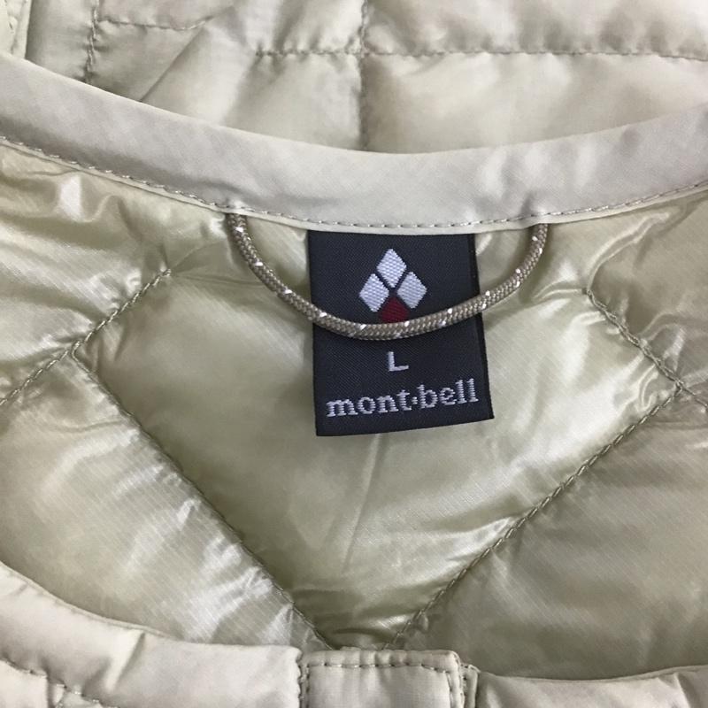 モンベル mont-bell ジャケット、上着 ジャケット、ブレザー 1101667 スペリオダウンラウンドネックジャケット ノーカラージャケット アウター L 無地 ベージュ / ベージュ / レディース USED 古着 中古 10106274