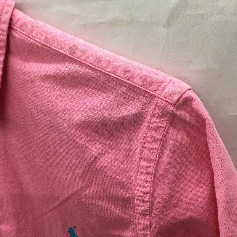 ラルフローレン RALPHLAUREN シャツ、ブラウス 半袖 半袖シャツ カラーシャツ 半袖カットソー XS ロゴ、文字 桃 / ピンク /  メンズ USED 古着 中古 10113298