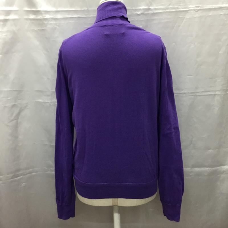 ユナイテッドアローズ UNITED ARROWS アンサンブルニット 長袖 1528-106-0078 UGCB コットン カーディガン ノースリーブニット タートルネック クルーネック 無地 紫 / パープル / レディース USED 古着 中古 10107481