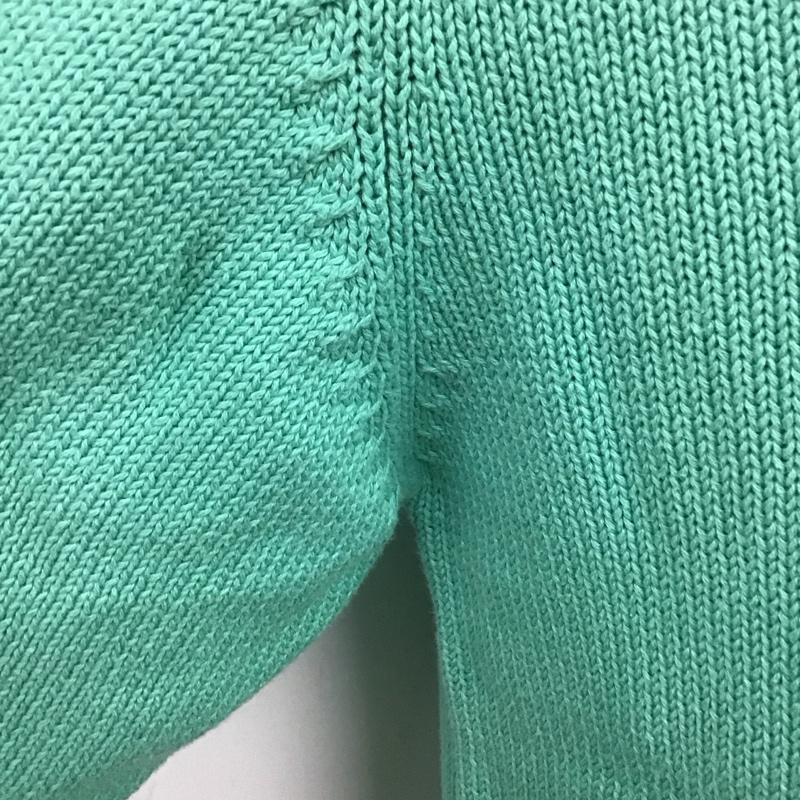 ポロバイラルフローレン Polo by RALPH LAUREN ニット、セーター 長袖 コットンニット クルーネック ポロベア M ワンポイント 薄緑 / ライトグリーン / メンズ USED 古着 中古 10109549
