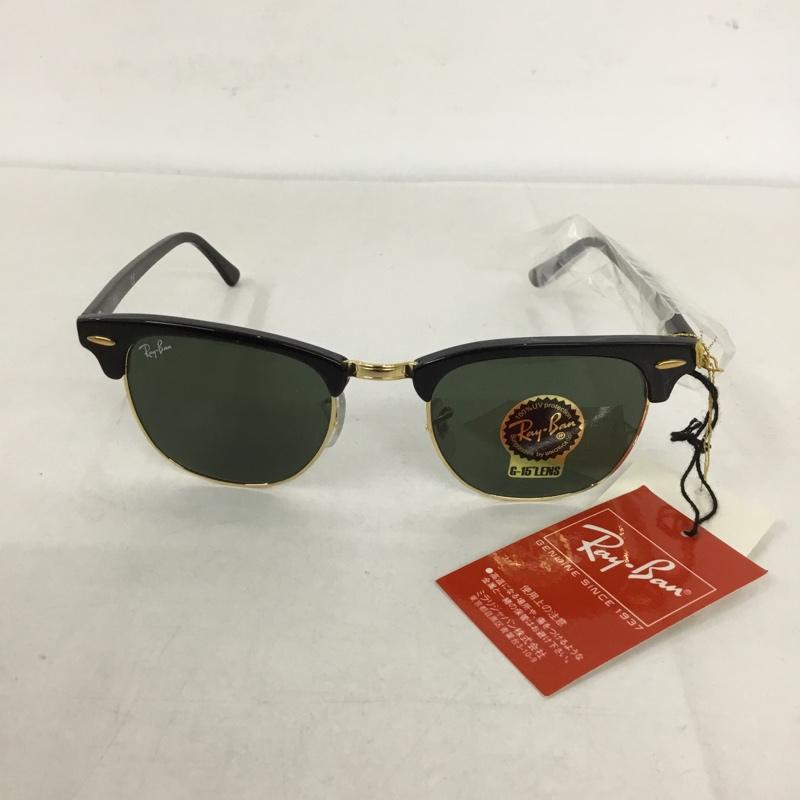 レイバン Ray-Ban めがね・サングラス サングラス RB3016 CLUBMASTER CLASSIC カラーレンズ 箱有 無地 黒 / ブラック / X 金 / ゴールド / メンズ USED 古着 中古 10129432