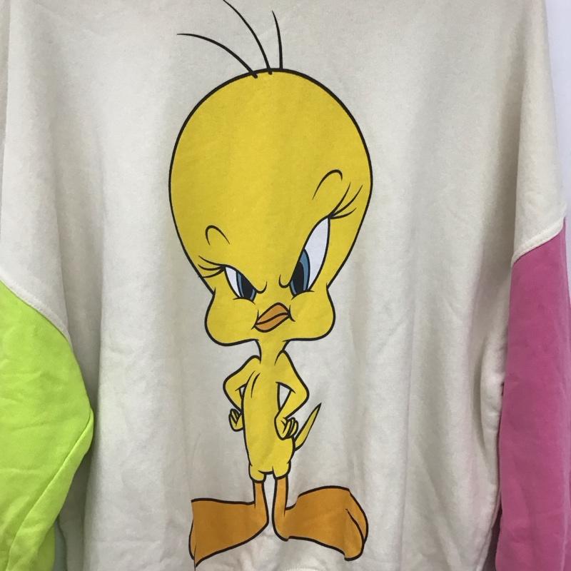 ベルシュカ Bershka トレーナー 長袖 長袖トレーナー スウェット クルーネック プルオーバー S プリント マルチカラー / マルチカラー / レディース USED 古着 中古 10135020