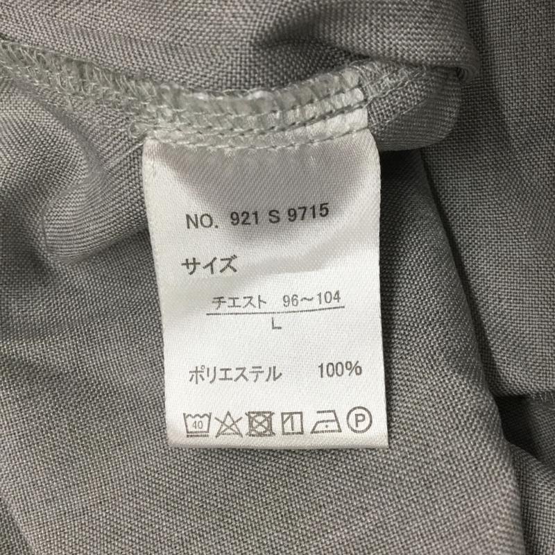 ビーノ Beno シャツ、ブラウス 半袖 ハーフジップ L 無地 灰 / グレー / メンズ USED 古着 中古 10117781