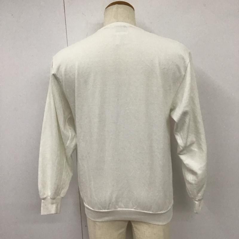バイバイ BYE-BYE トレーナー 長袖 M ロゴ、文字 白 / ホワイト /  メンズ USED 古着 中古 10116827