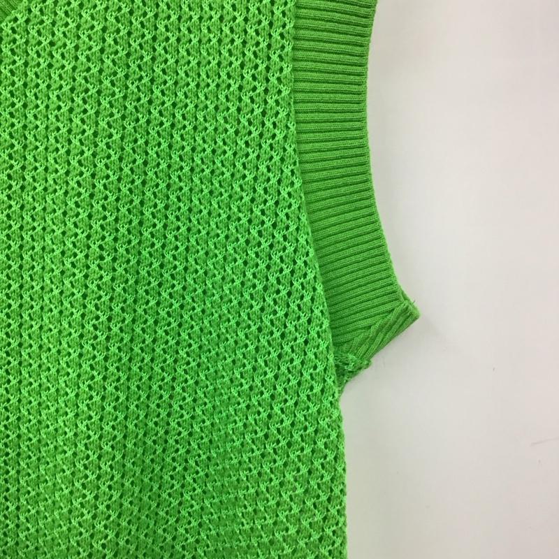 ザラ ZARA ベスト ベスト S 無地 黄緑 / イエローグリーン / レディース USED 古着 中古 10124791