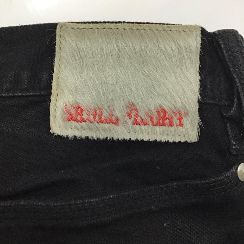 スカルフライト SKULLFLIGHT パンツ デニム、ジーンズ スキニーパンツ 29 無地 黒 / ブラック /  メンズ USED 古着 中古 10121320
