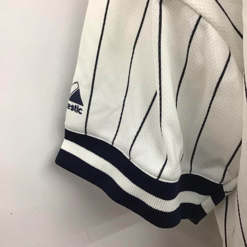 マジェスティック MAJESTIC カットソー 半袖 半袖カットソー プリントTシャツ スポーツウェア M ストライプ 白 / ホワイト / メンズ USED 古着 中古 10111151