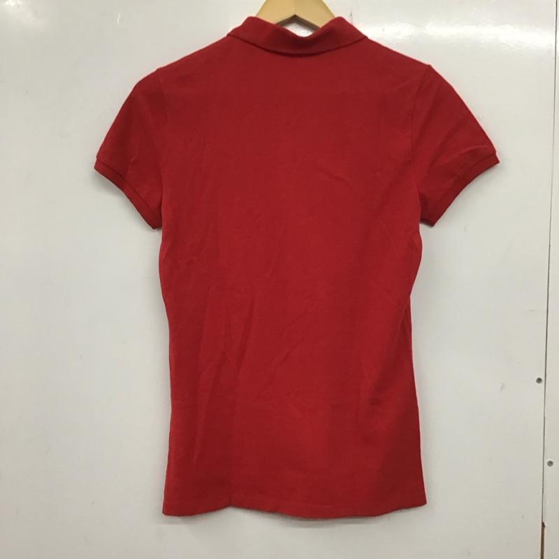 ポロラルフローレン POLO RALPH LAUREN ポロシャツ 半袖 半袖ポロシャツ カラーシャツ 半袖カットソー M ロゴ、文字 赤 / レッド / レディース USED 古着 中古 10136457