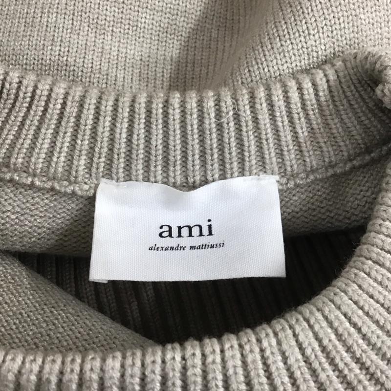 アミ ami ニット、セーター 長袖 長袖ニットカットソー ニット セーター クルーネックニット プリント ベージュ / ベージュ / メンズ USED 古着 中古 10108033