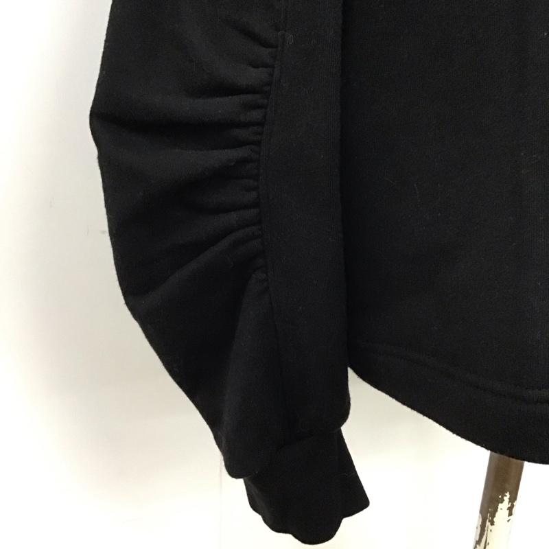 ザラ ZARA トレーナー 長袖 長袖トレーナー スウェット スタンドネック リブスウェットカットソー L 無地 黒 / ブラック / レディース USED 古着 中古 10122505
