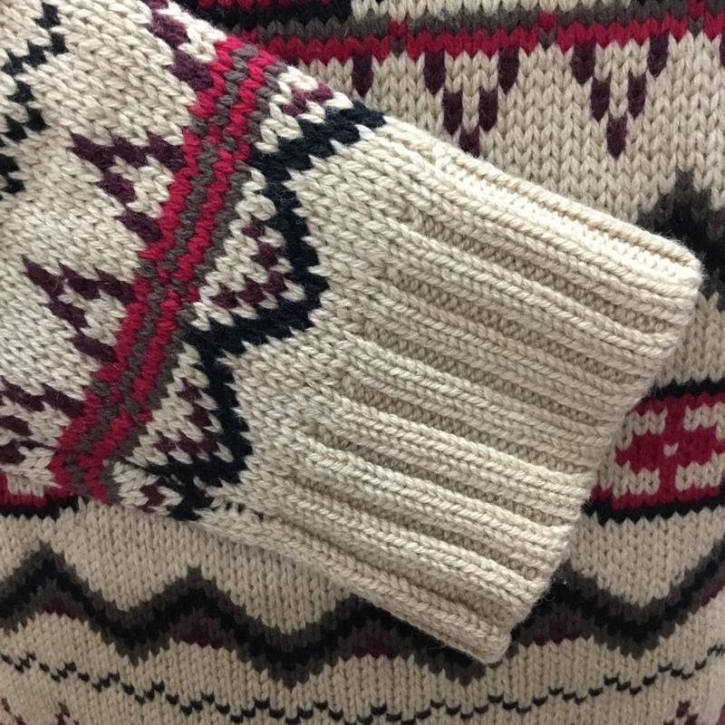 ニューヨーカー NEWYORKER ニット、セーター 長袖 長袖ニットカットソー ニット セーター クルーネックニット M 総柄 マルチカラー / マルチカラー /  メンズ USED 古着 中古 10113287