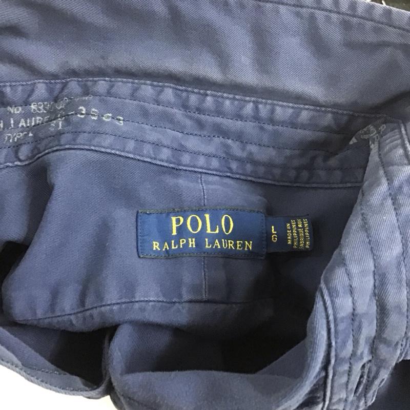 ポロラルフローレン POLO RALPH LAUREN シャツ、ブラウス 長袖 長袖シャツ 無地シャツ カラーシャツ L 無地 紺 / ネイビー / メンズ USED 古着 中古 10127412