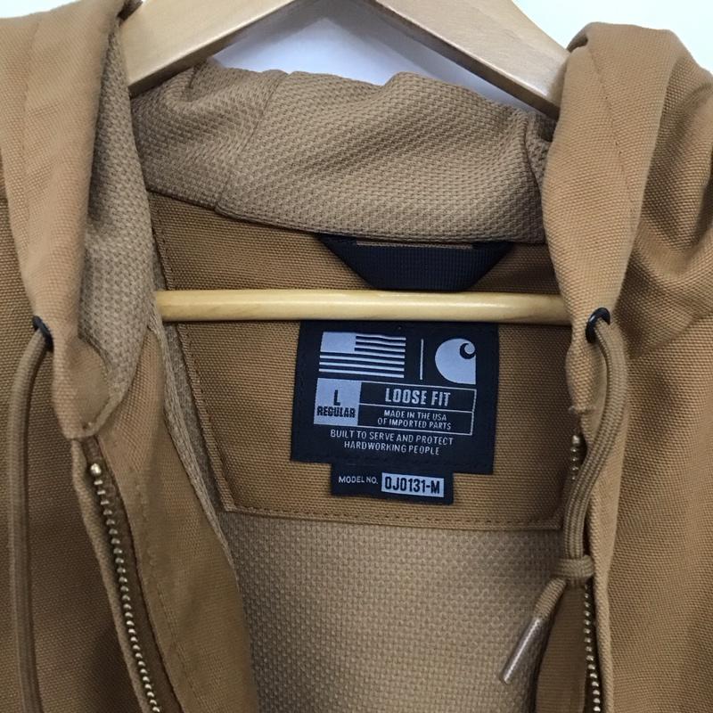 カーハート Carhartt ジャケット、上着 ジャケット、ブレザー ジップアップジャケット アウター ジップアップパーカージャケット L ロゴ、文字 茶 / ブラウン / メンズ USED 古着 中古 10136856