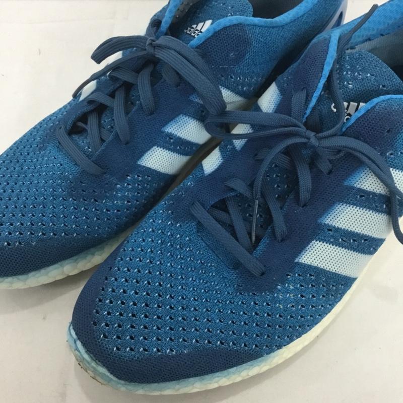 アディダス adidas スニーカー スニーカー YYA606001 ランニングシューズ 29.5cm 29.5cm ロゴ、文字 青 / ブルー / メンズ USED 古着 中古 10133901