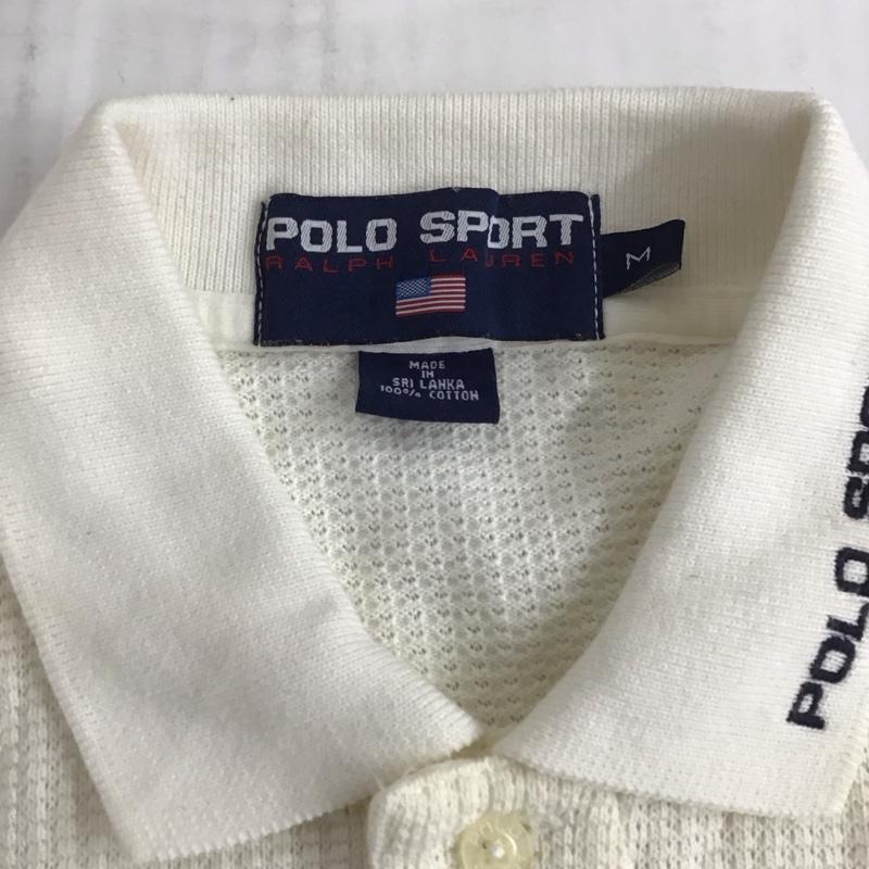 ポロラルフローレン POLO RALPH LAUREN ポロシャツ 半袖 半袖ポロシャツ カラーシャツ 半袖カットソー M ロゴ、文字 白 / ホワイト /  メンズ USED 古着 中古 10111478
