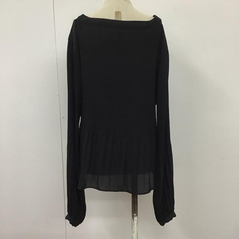 ザラ ZARA シャツ、ブラウス 長袖 L 無地 黒 / ブラック / レディース USED 古着 中古 10109358