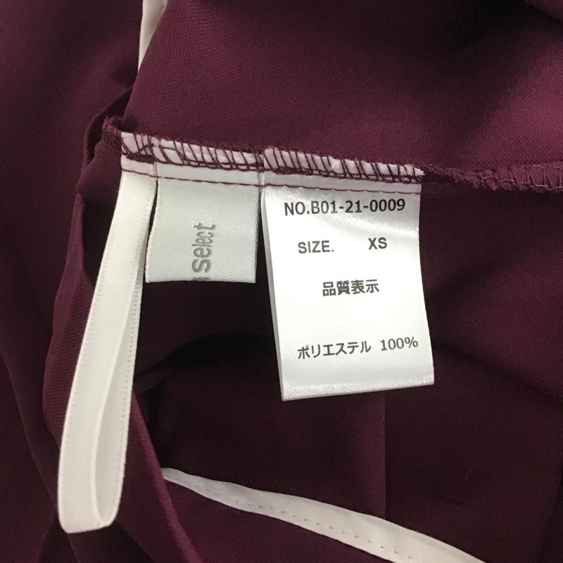 ミームセレクト me+em select パンツ スラックス スラックスパンツ スリムパンツ ストレッチパンツ センタータックパンツ XS 無地 紫 / パープル / レディース USED 古着 中古 10142689